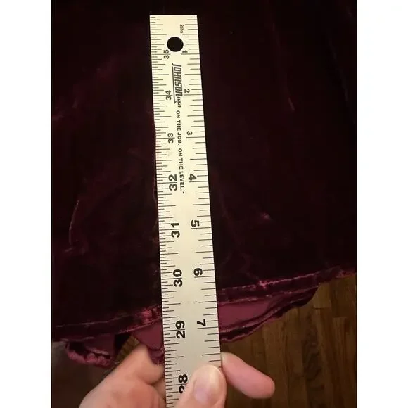 ESME THE GREAT GATSBY VELVET MIDI DRESS Size Small Whimsy Goth Holiday Keyhole - Picture 10 of 12